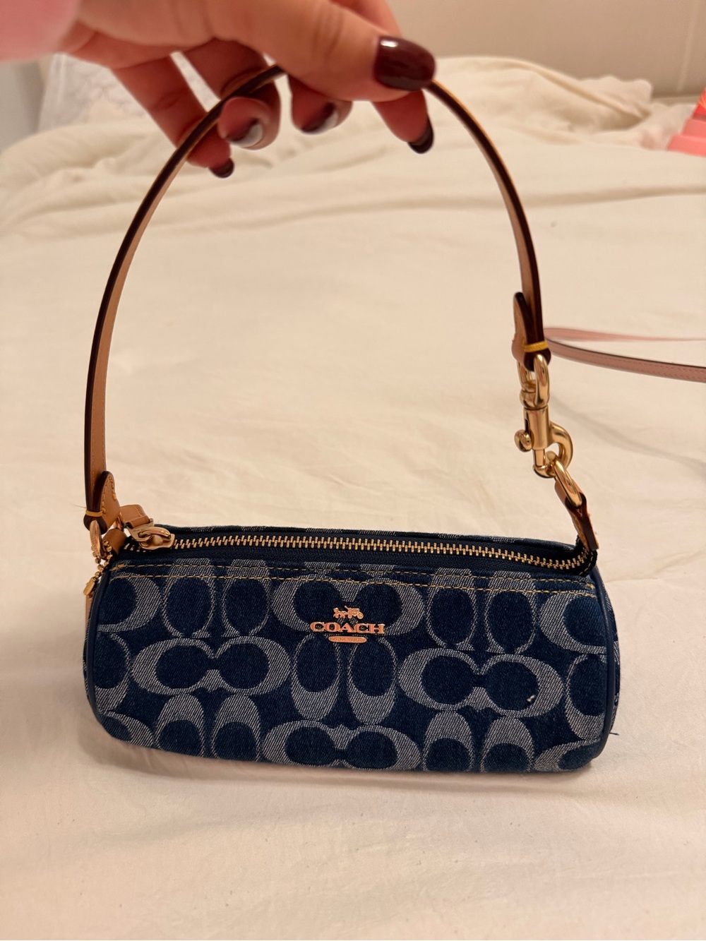 Coach Denim Signature barrel Bag